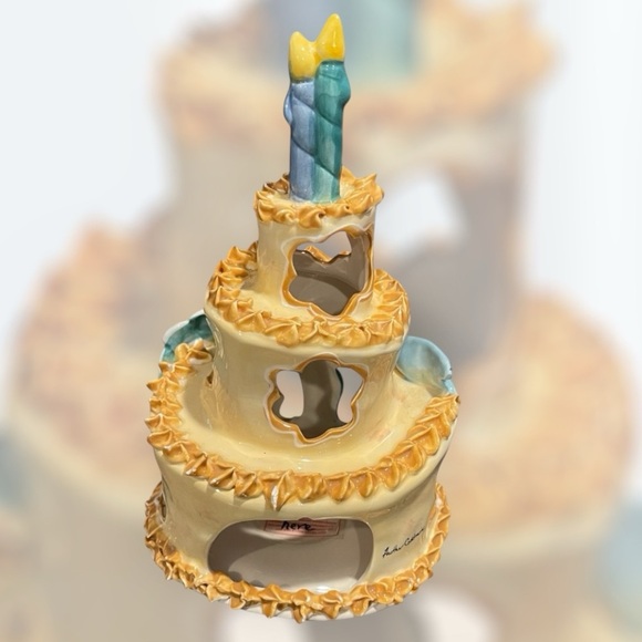 October Happy Birthday Cake Party Tea Light 2011 Heather Goldminc - Picture 2 of 6